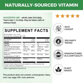 2 Pack Organic Vitamin D3 K2 Liquid 10000 IU w/ Vegan Omega-3 & Coconut MCT Oil - Maximum Strength Vitamin D Supplement, No Fillers, Non-GMO K2 as MK7 for Bones, Muscles & High Absorption-2 Fl Oz