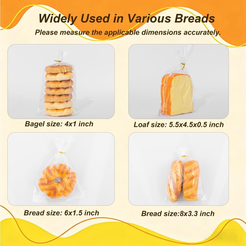 Lesibag 8 x 12 Inch Mirco Perforated Bread Bags, 100