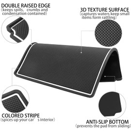 SENSHINE Dash Dashboard Cover Mat for Subaru Forester Accessories 2019-2023 2024 Subaru Crosstrek Impreza 2018-2023 Interior Dash Rubber Pad Liner Insert Premium Custom (White Trim, Glow in Dark)