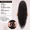 CHRSHN Ponytail Extension, 26” Claw Clip Ponytail Extension Long Black