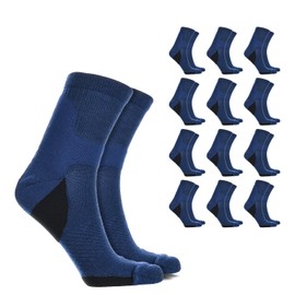 Doctor's Choice Compression Socks for Women, Arch & Heel Support, Cushioned Toe & Achilles, 12 Pair Pack, Extra Large, (Navy)