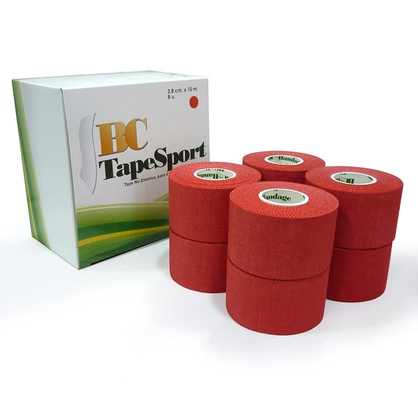 BC 8 Rolls Sports Tape 3.8 cm x 10 m red