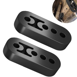 Car Exhaust Hanger Universal Car Exhaust Holder 2 Pieces Exhaust Rubber 4 Holes Exhaust Insulator 11 mm for Most Cars