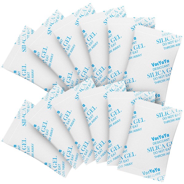 VacYaYa 2 g (250 packs) food grade moisture absorber silica gel desiccant packages for storage, desiccant silica gel packs, level safe moisture