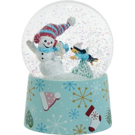 Precious Moments Snowman & Puppy Snow Globe | Little Moments Make The Best Memories Resin/Glass Musical Snow Globe | Christmas Decor & Gifts | Gifts for Dog Lovers | Holiday Decorations