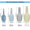 Flour Scoops for Canisters Pack of 4, Plastic Scoops for