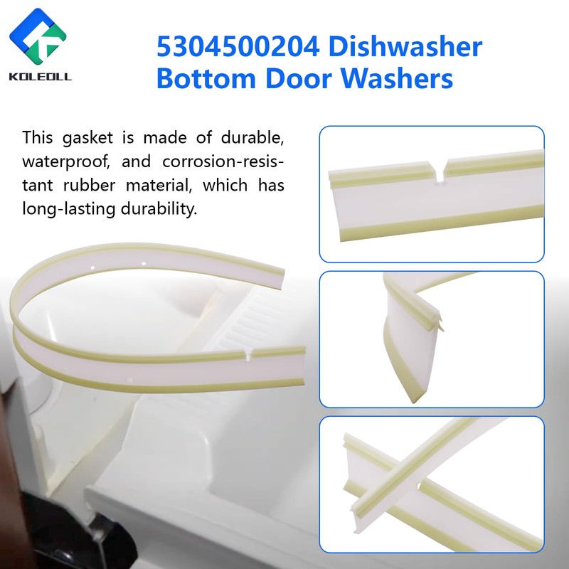 KOLEOLL 5304500204 Dishwasher Bottom Door Gasket Replacement Compatible with Crosley