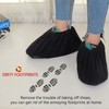 PlasMaller 10 Pairs Black Non Slip Washable Reusable Shoe Covers