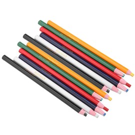 Qioni Lápiz de sastre, 12 piezas, 6 colores, madera, 0.3mm, ambidiestro, graphite