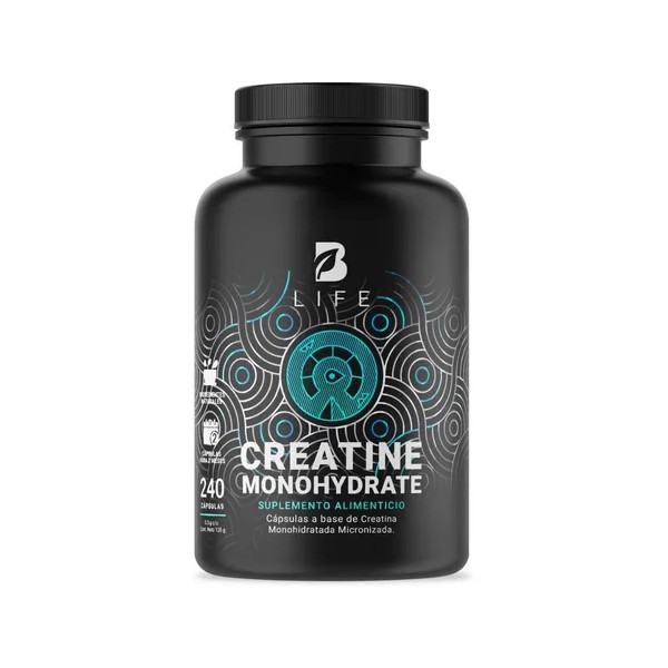 Creatina Monohidratada 240 Caps. Creatine Monohydrate B Life