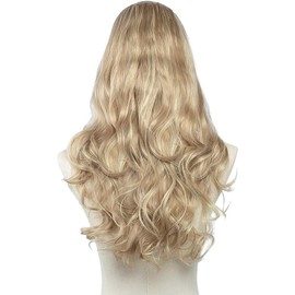 Hair Extensions Dirty Blonde Full Head Clip in Synthetic Wave Curly Hairpiece Long for Women
