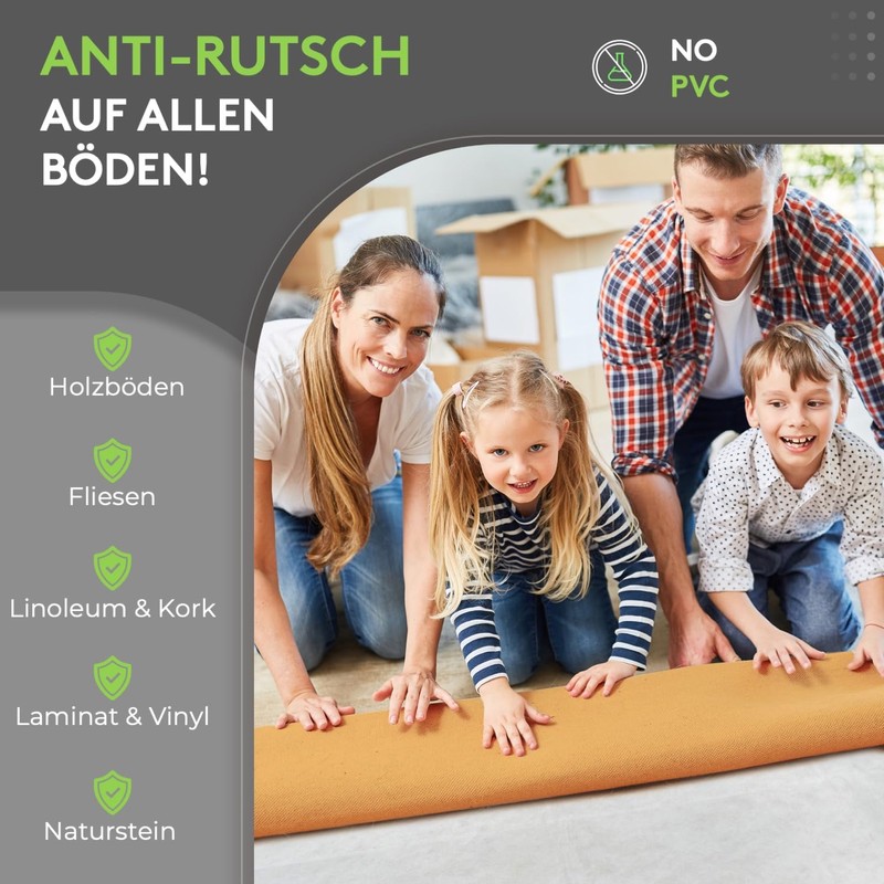 Lileno Home Non-Slip Fleece Carpet Underlay (60 x 120 cm),