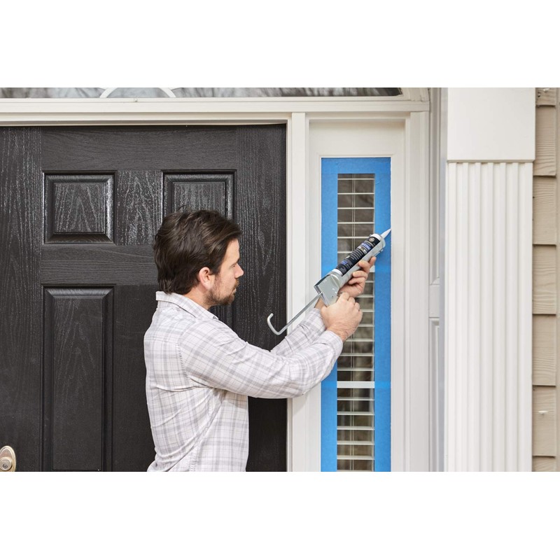 GE Supreme Silicone Caulk for Window & Door, Clear, 10.1