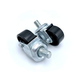 Floor Jack Caster (2 Piece - Black Wheel) for Lincoln, Walker - 231583, 93642, 93652 and Others, Quality Replacement Parts for Repairs (Two)