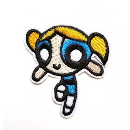 Cute Hero Girls Bubbles Iron-on or Sew-on Applique Patch- 2.3"x2"