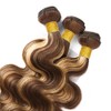 Highlight Brown Bundles Human Hair Ombre Highlight Blonde Body Wave