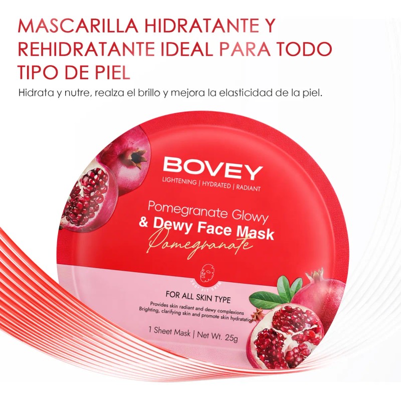 Mascarilla 7pcs Facial Granada Hidratante