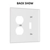 Wmhusu Light Switch Cover Plate Rose Pink 2 Gang Outlet