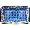 Polish Pottery Loaf Pan 8" made by Ceramika Artystyczna (Pansies