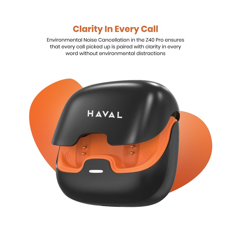 HAVAL Z40 Pro Wireless Earbuds, Bluetooth Earbuds, 100h Playtime, 4-ENC