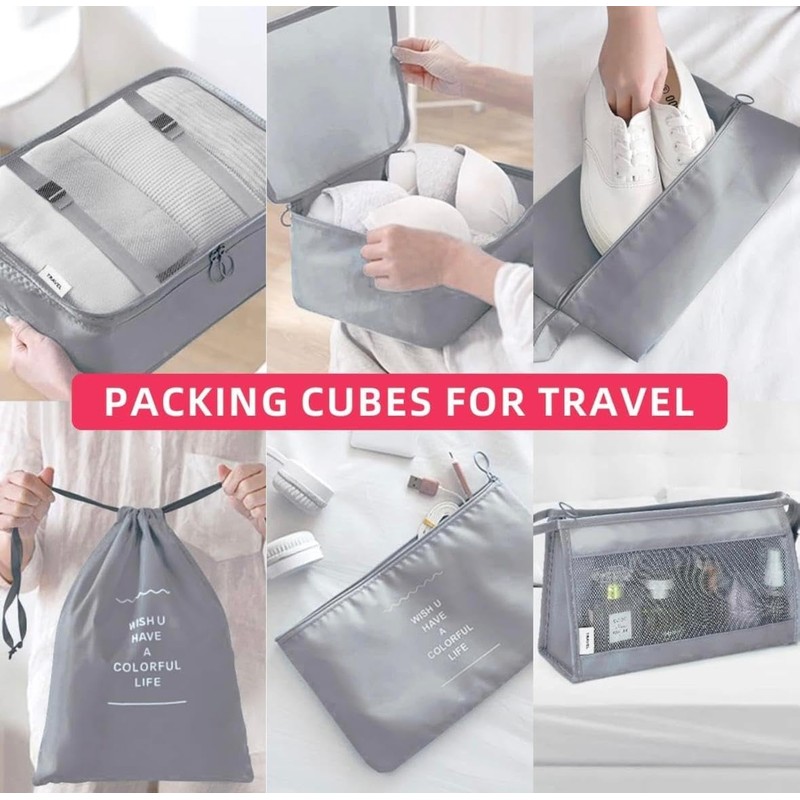 9 Set Packing Cubes for Suitcases, Aydicon Travel Luggage Packing