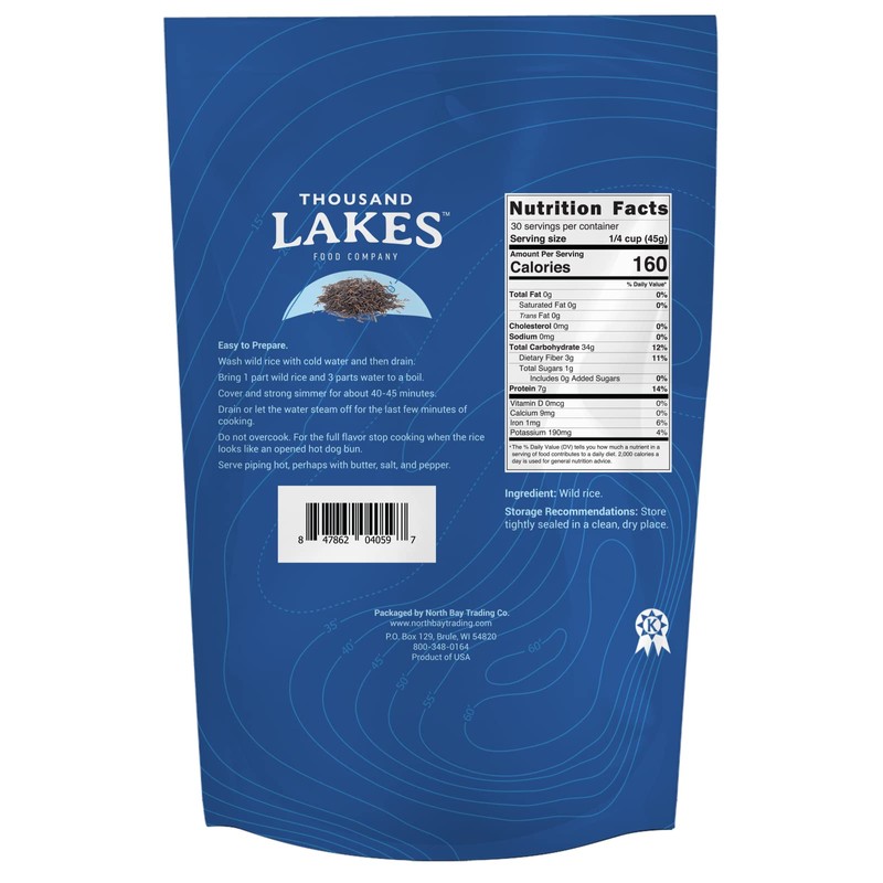 Thousand Lakes Minnesota Grown Wild Rice - 3 pounds (48