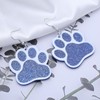 Iaceble Acrylic Paw Print Earrings Silver Blue Paw Dangle Earrings