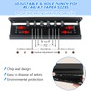Adjustable 6 Hole Hole Punch, Metal Hole Punch Binder Puncher,