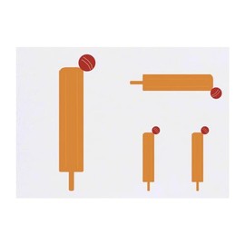 Azeeda 4 x 'Cricketschläger und Ball' Temporäre Tattoos - Wasserfest, Hautfreundlich & Ungiftig · Transfers in Verschiedenen Größen (TO00073632)