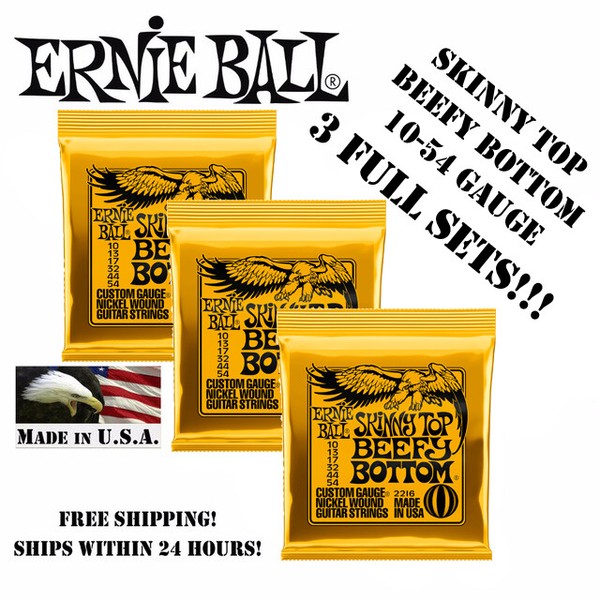 Ernie Ball *3 SETS! ERNIE BALL SKINNY TOP BEEFY BOTTOM
