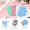 Guantes Baño Pares Exfoliantes Ducha Nailon Súper Suaves Doble Cara