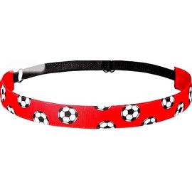 Soccer Headband RED, no Slip Headband. Girls Soccer Gift
