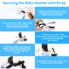 EXTFANS Baby Monitor Holder, Baby Monitor Stand with 3 Straps,