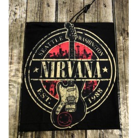 Nirvana New ~ Nirvana Band Guitar Tribute ~ Neck Scarf Gaiter Face Mask Skiing ~ 1988 WA