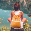 Drawstring Backpack String Bag Sackpack Cinch Water Resistant Nylon for