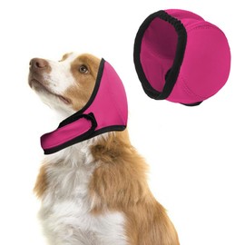 Dog Ear Covers, Windproof & Noise-Proof Pet Ear Head Wrap Adjustable Protective Shower Hat for Grooming Drying Bathing