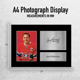 HWC Trading Jean Beliveau Montreal Canadiens Gifts Printed Signed Autograph Picture for Ice Hockey Fans - A4