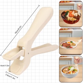 Multi-Function Anti-Scald Bowl Clip for Kitchen, Silicone Non-Slip Heat Insulation Anti-Scald Clip Heat Resistant Silicone Cooking Pinch Kitchen Tongs Bowl Dish Pan Clip for Hot Plate or Bowls