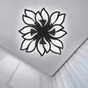 haodengshi Modern LED Ceiling Light Fixture Dimmable, 28" Black Modern