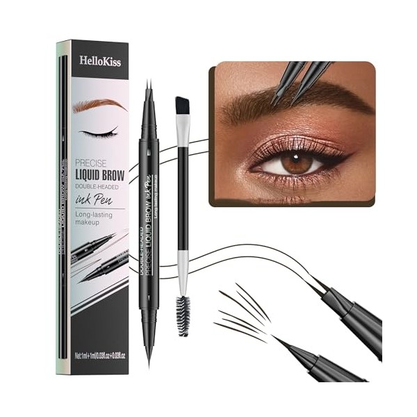 Hello Kiss Microblading Eyebrow Pen, Hellokiss 2 Fork & Curved
