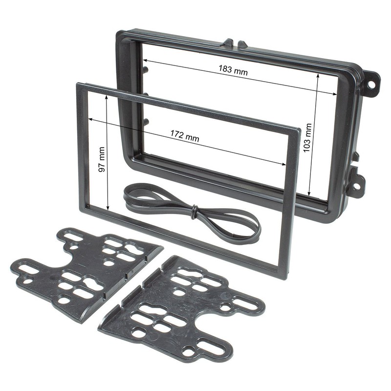 tomzz Audio 2450-028 Double DIN Radio Faceplate Compatible with Skoda