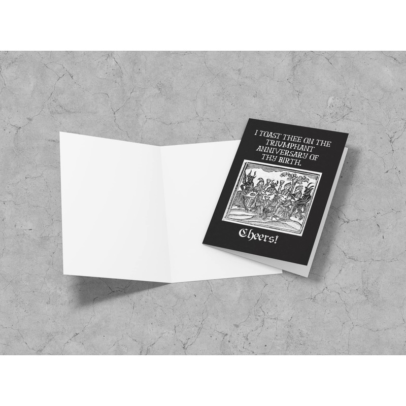 Fun Medieval Birthday Card for Women & Men/Gothic Birthday Card