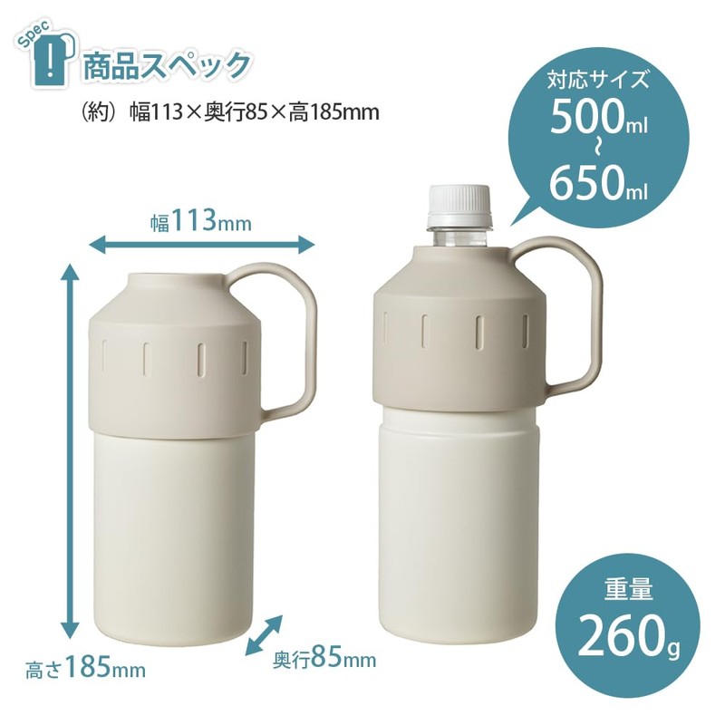 Park Lane Cold Insulated Plastic Bottle Holder, 16.9 fl oz
