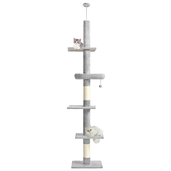 ABCPET Floor to Ceiling Cat Tree,5 Tiers Tall Cat Tree