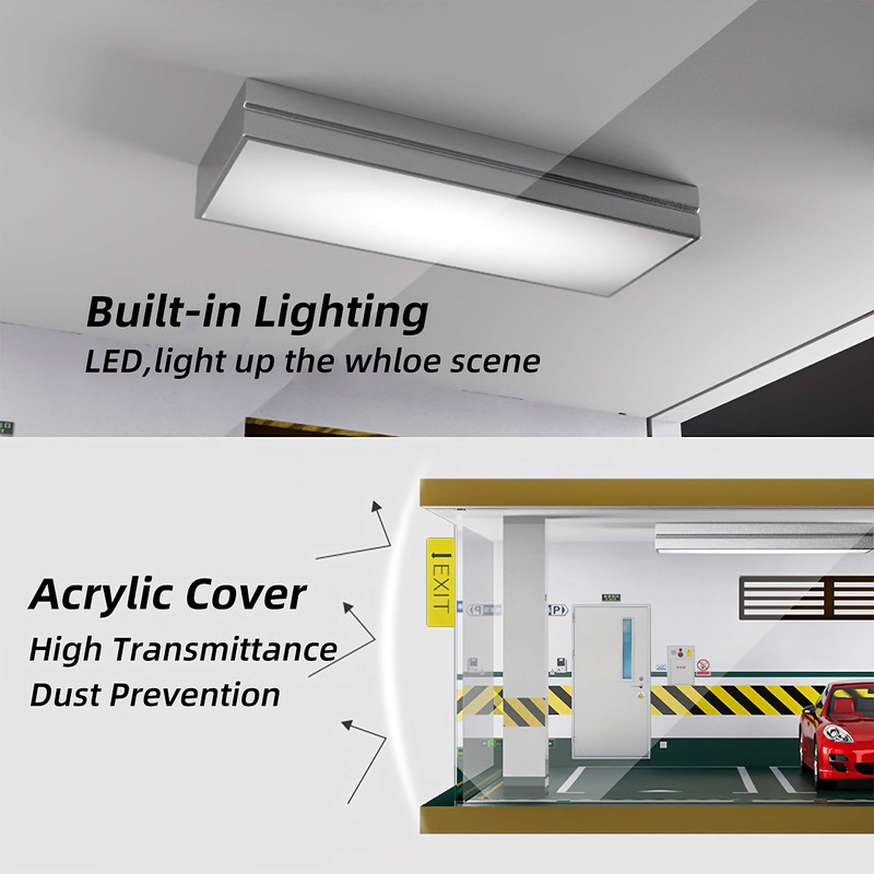 1/24 Scale Die-cast Car Garage Display Case with Clear Acrylic