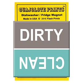 Dishwasher Magnet Clean Dirty Sign, Strong Clean and Dirty Magnet for Dishwasher (Turquoise and Gray Design)