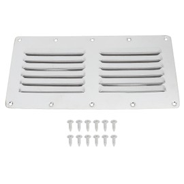 Boat Louvered Vent Rustproof 304 Stainless Steel Marine Ventilation Grille Cover with Screws for Yachts RV 230 X 115mm / 9.1 X 4.5in