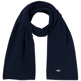 GANT Unisex Shield Wool Knit Scarf, navy