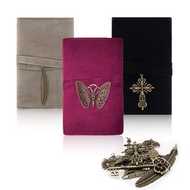 Knana 16Pcs Velvet Tarot Card Holder Tarot Cards Bag Tarot Card Pouches Tarot Carrying Bag with Vintage DIY Pendant Tarot Accessories