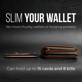 Mountain Voyage Minimalist Wallet for Men & Women - Slim RFID Wallet, Scratch Resistant, Credit Card Holder & Money Clip, Easily Removable Money & Cards, Mens & Womens Wallets (Onyx Black Leather)